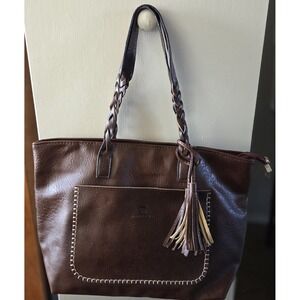 Weimeibaige Oversized Brown Tote/Vegan Leather, 17x11" \Excellent Condition